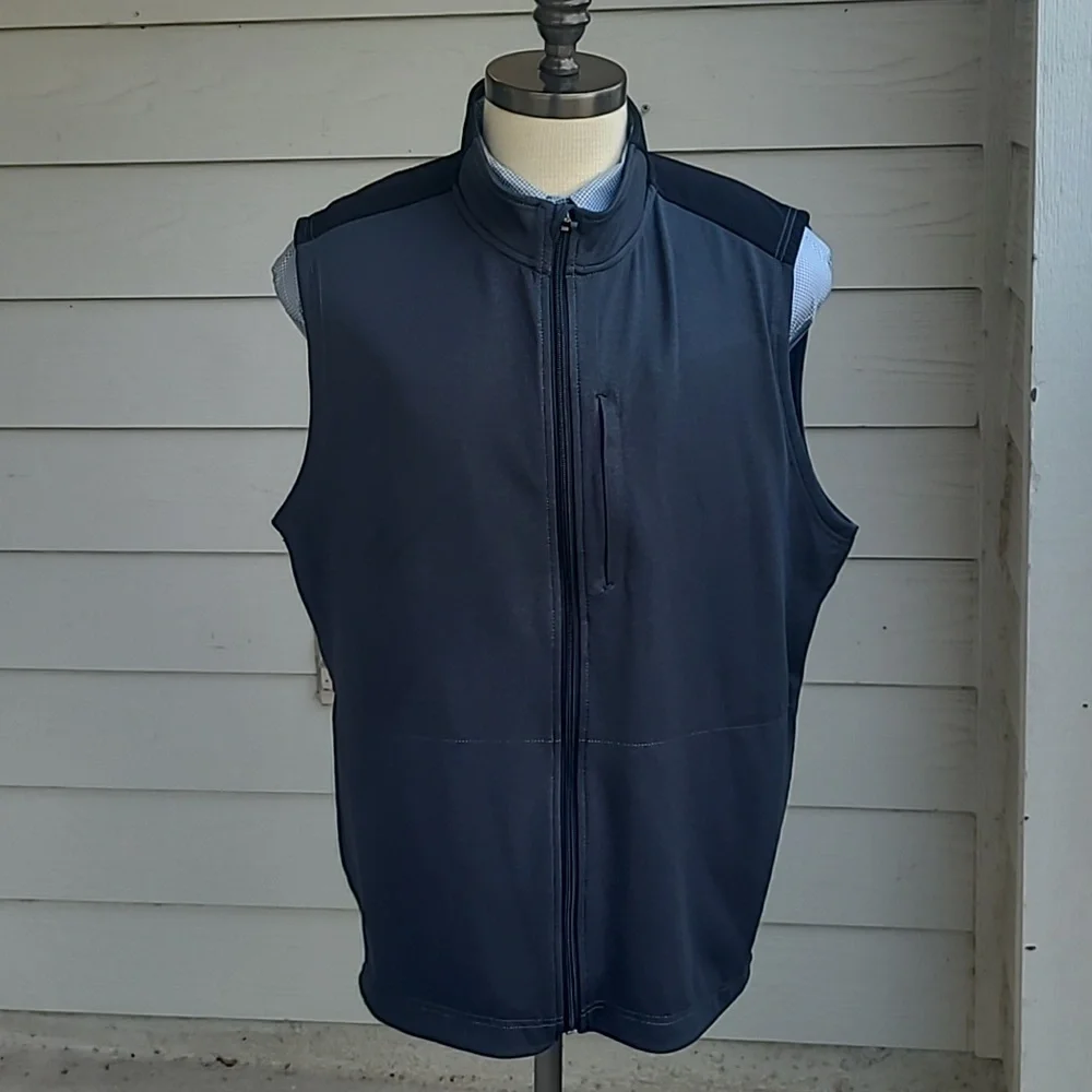 RHONE Black Grey Training‎ Blend Sz XXL Mens Full Zip Athleisure Athletic Vest